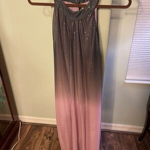 VENUS Sparkling Pink and Gray Maxi Dress